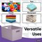 Superio Plastic Storage Container Bins, Organizer Baskets, Boxes for Organizing Closet Shelves Drawer Shelf